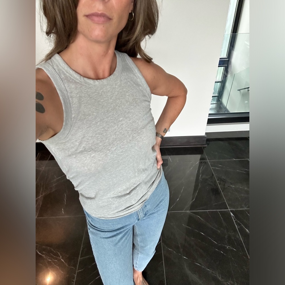 J.Crew Tie-Back Gray Tank Top
